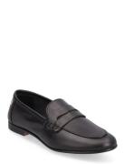 Essential Leather Loafer Loafers Låga Skor Black Tommy Hilfiger