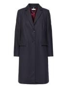 Tommy Hilfiger Classic Light Wool Blend Coat Marinblå