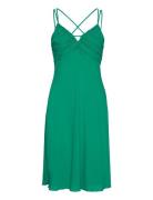 Drapey Poly Ggt-Dress Knälång Klänning Green Lauren Ralph Lauren