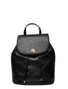Leather Medium Winny Backpack Ryggsäck Väska Black Lauren Ralph Lauren