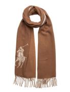 Big Pony Fringe Wool-Blend Scarf Accessories Scarves Winter Scarves Br...