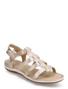 D Sandal Vega A Platta Sandaler Cream GEOX