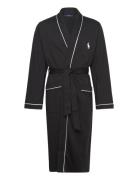 Cotton-Blend Jersey Robe Morgonrock Badrock Black Polo Ralph Lauren Un...