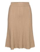 Knit Flared Mini Skirt Knälång Kjol Beige REMAIN Birger Christensen