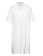 Katie Dress Stretch Linen Knälång Klänning White Naja Lauf