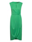 Lauren Ralph Lauren Stretch Jersey Tie-Front Dress Grön