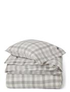 Lexington Home Gray Checked Cotton Flannel Bed Set Grå