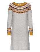 Dresses Flat Knitted Knälång Klänning Grey Esprit Casual