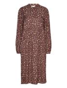 Bpibbie Dress Knälång Klänning Brown Kaffe