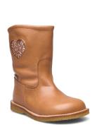 Boots - Flat - With Zipper Vinterstövlar Pull On Brown ANGULUS