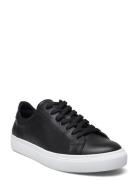 Type - Black Leather Låga Sneakers Black Garment Project