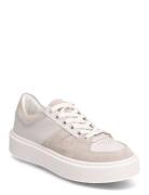 Away W Leather Shoe Låga Sneakers Beige Sneaky Steve