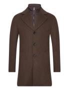 Bs Portmore Slim Fit Coat Yllerock Rock Brown Bruun & Stengade