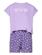 Nkfnightset Cap Butterfly Pyjamas Set Purple Name It