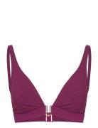 Chantelle Beach Glow Bikini Wirefree Plunge Bra Burgundy