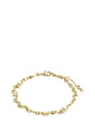 Hallie Organic Shaped Crystal Bracelet Gold-Plated Accessories Jewelle...
