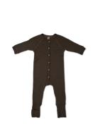 Night Suit, Brown Drop Needle, Merino Wool Pyjamas Sie Jumpsuit Brown ...