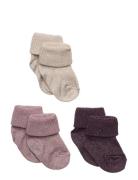 Ida Glitter Socks - 3-Pack Sockor Strumpor Multi/patterned Mp Denmark