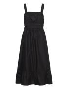 Objramilla S/S Long Dress 126 Knälång Klänning Black Object