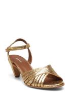 Hermine Sandal Med Klack Gold Anonymous Copenhagen