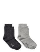 Ankle Sock W. Lurex Sockor Strumpor Grey Minymo