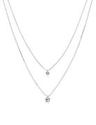Lucia Recycled 2-In-1 Crystal Necklace Silver-Plated Accessories Jewel...