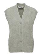 Erida Knit Vest Vests Knitted Vests Grey Just Female