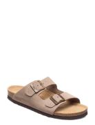 Valdi Platta Sandaler Brown Mjúka