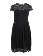 Vila Vikalila Capsleeve Lace Dress - Noos Svart