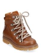 Boots - Flat - With Lace And Zip Vinterkängor Med Snörning Brown ANGUL...