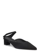 Tommy Hilfiger Th Pointy Mid Heel Leather Mule Svart