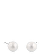 Laney Pearl Ear White 10Mm Accessories Jewellery Earrings Studs Silver...