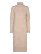 Onlbrandie L/S Roll Neck Dress Knt Noos Knälång Klänning Beige ONLY