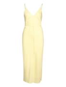 Recycled Cdc Midi Slip Dress Knälång Klänning Yellow Calvin Klein