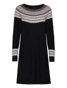 Dresses Flat Knitted Knälång Klänning Black Esprit Casual