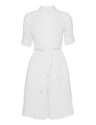 Linen Shirtdress Knälång Klänning White Lauren Ralph Lauren