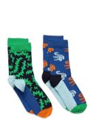 2-Pack Kids Crocodile Socks Sockor Strumpor Multi/patterned Happy Sock...