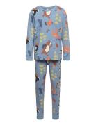 Pajama Forrest Aop Pyjamas Set Blue Lindex