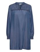 Pzgaja Short Dress Kort Klänning Blue Pulz Jeans