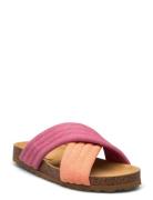 Pink Crossover Sandals Platta Sandaler Pink Bobo Choses