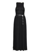 Smocked Maxi Dress Maxiklänning Festklänning Black Michael Kors