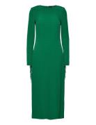 Fringe Midi Dress Knälång Klänning Green ROTATE Birger Christensen