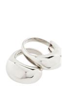 Light Recycled Ring, 2-In-1 Set Ring Smycken Silver Pilgrim
