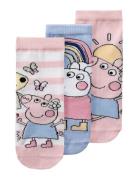 Nmfarra Peppapig 3P Sock Cplg Sockor Strumpor Multi/patterned Name It