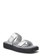 Emma_Slide_Napu Platta Sandaler Silver HUGO