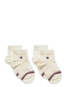 Th Baby Sock 2P Sockor Strumpor Cream Tommy Hilfiger