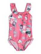 Nmfmyri Peppapig Swimsuit Cplg Baddräkt Badkläder Pink Name It