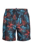 Hawaiian Print 17 Swim Short Badshorts Navy Superdry