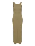 Gestuz Drewgz Sl Reversible Long Dress Khaki Green