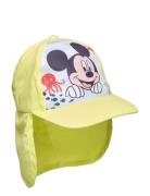 Covering Cap Accessories Headwear Caps Yellow Mickey Mouse